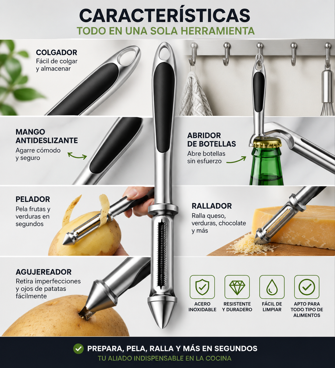 Pelador Multifunción - SteelPro™